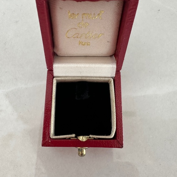 Vintage Cartier Red and Gold Metallic Ring Box Swiss Made ￼ - Picture 4 of 10